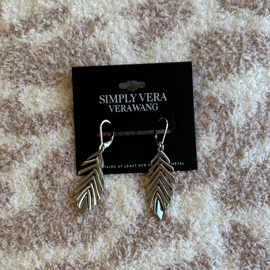 Simply Vera Vera Wang Metallic Chevron Earrings 5$
